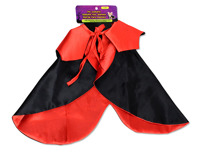 Carton of 12 Hween Pet Satin Vampire Cape. 3 Sizes: S / M / L. t.o.c.