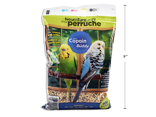 Carton of 24 Budgie Food. 400g.