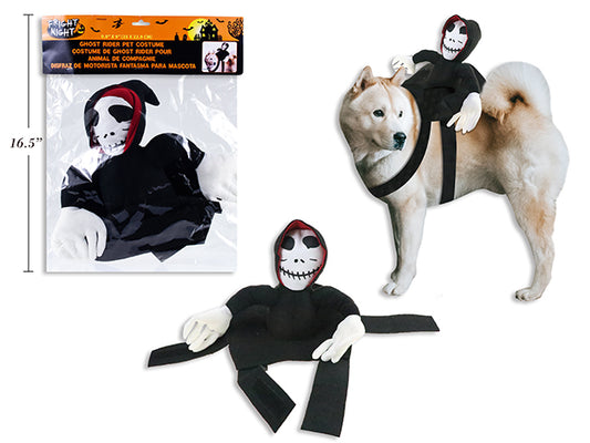 Carton of 12 9-7/8inx 9in Hween Ghost Rider Pet Costume. pbh.