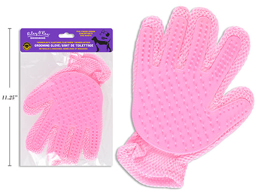 Carton of 12 9in x 6.7in TPE Wash Glove. Pink Colour Only. pbh.