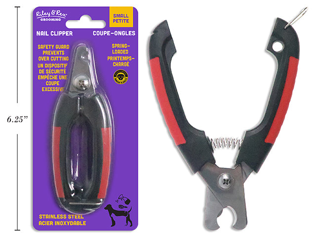 Carton of 24 4.72in S/S Pet Nail Clipper - Small. Non-Slip Handle. b/c.