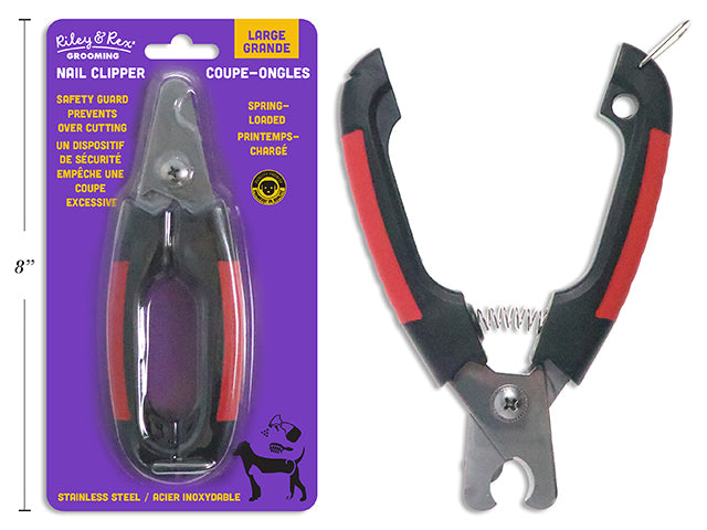 Carton of 24 6.25in S/S Pet Nail Clipper - Large. Non-Slip Handle. b/c.