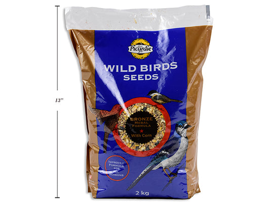 Carton of 5 Wild Bird Seed Mix (with Corn). 2kg.
