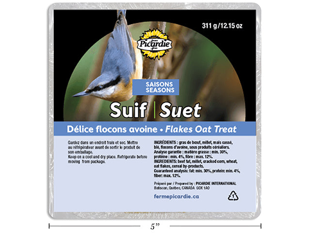 Carton of 12 4 Seasons Oat Flakes Suet. 311g.