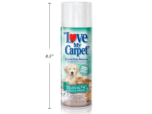 Carton of 12 Love My Carpet Pet & Urine Stain Remover 12 oz/340gr. English Only.